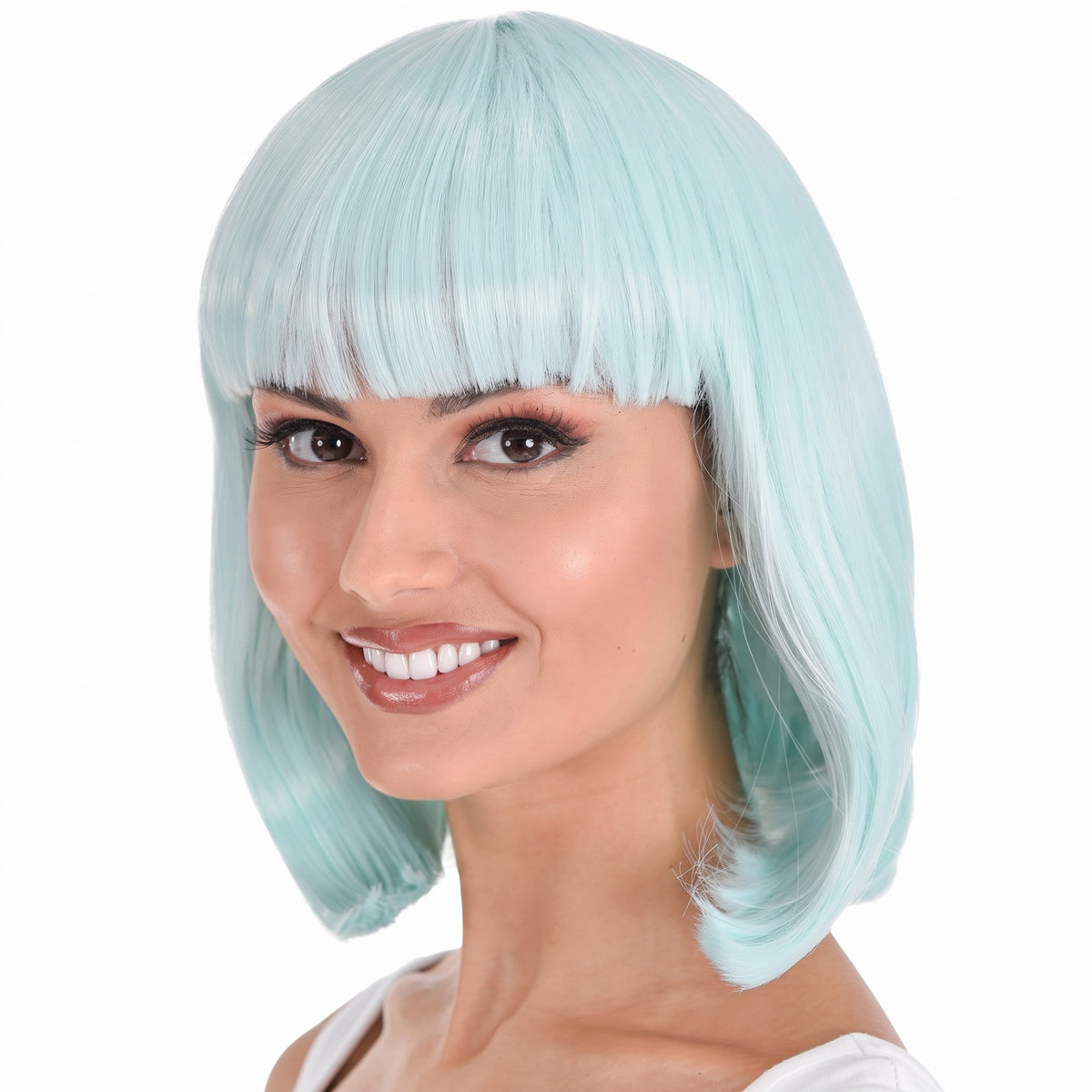 Cool Mint Long Bob Wig