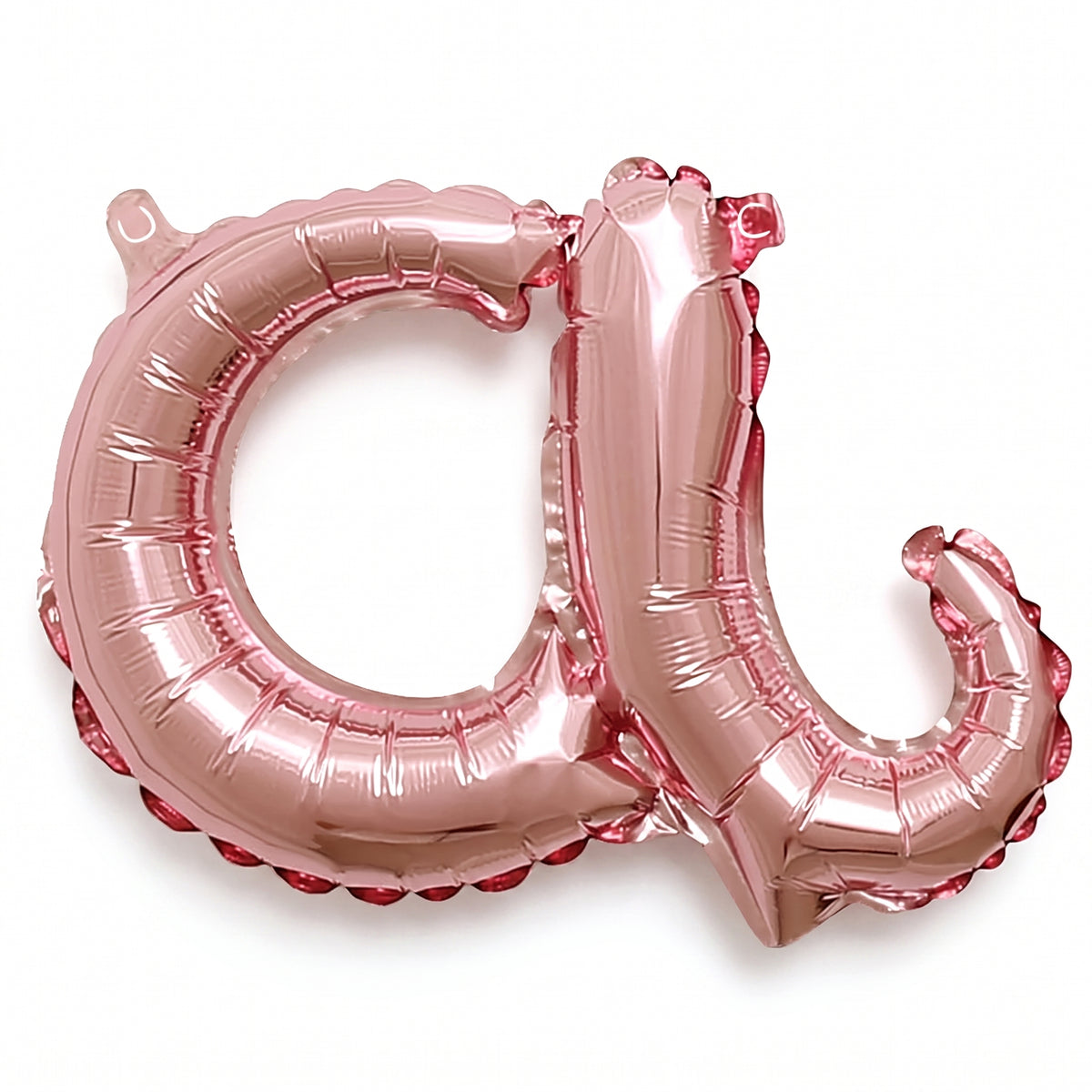 Rose Gold Script Letter A Foil Balloon - 8-Inch Air-Filled