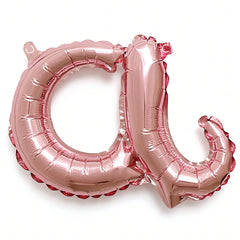 Rose Gold Script Letter A Foil Balloon - 8-Inch Air-Filled