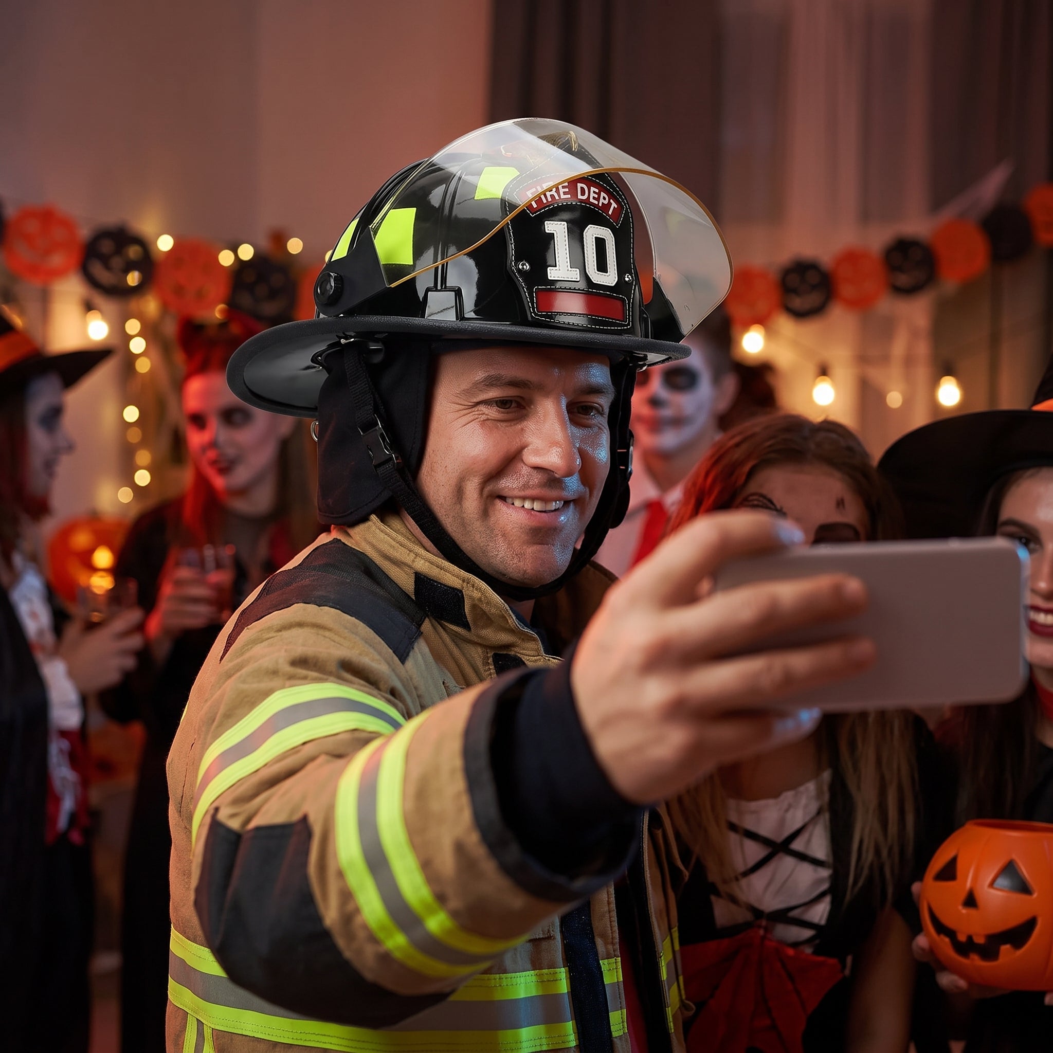 Authentic Firefighter Helmet Costume Accessory for Adults