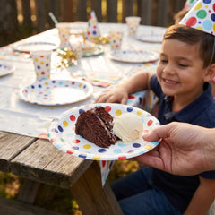 Colorful Polka Dot 6.75" Round Paper Plates
