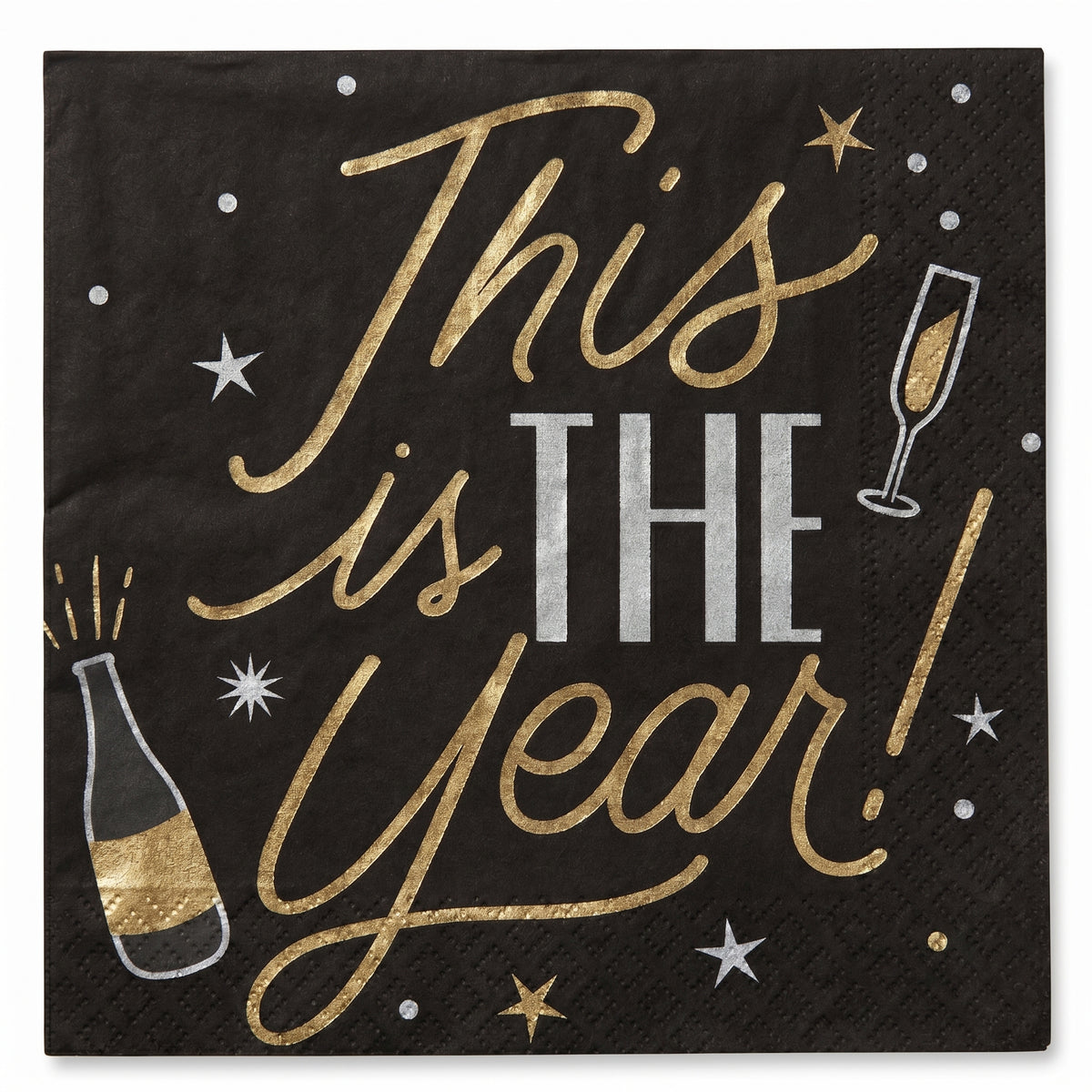 "This Is The Year" New Year's Eve Luncheon Napkins - 6.5 In. X 6.5 In.