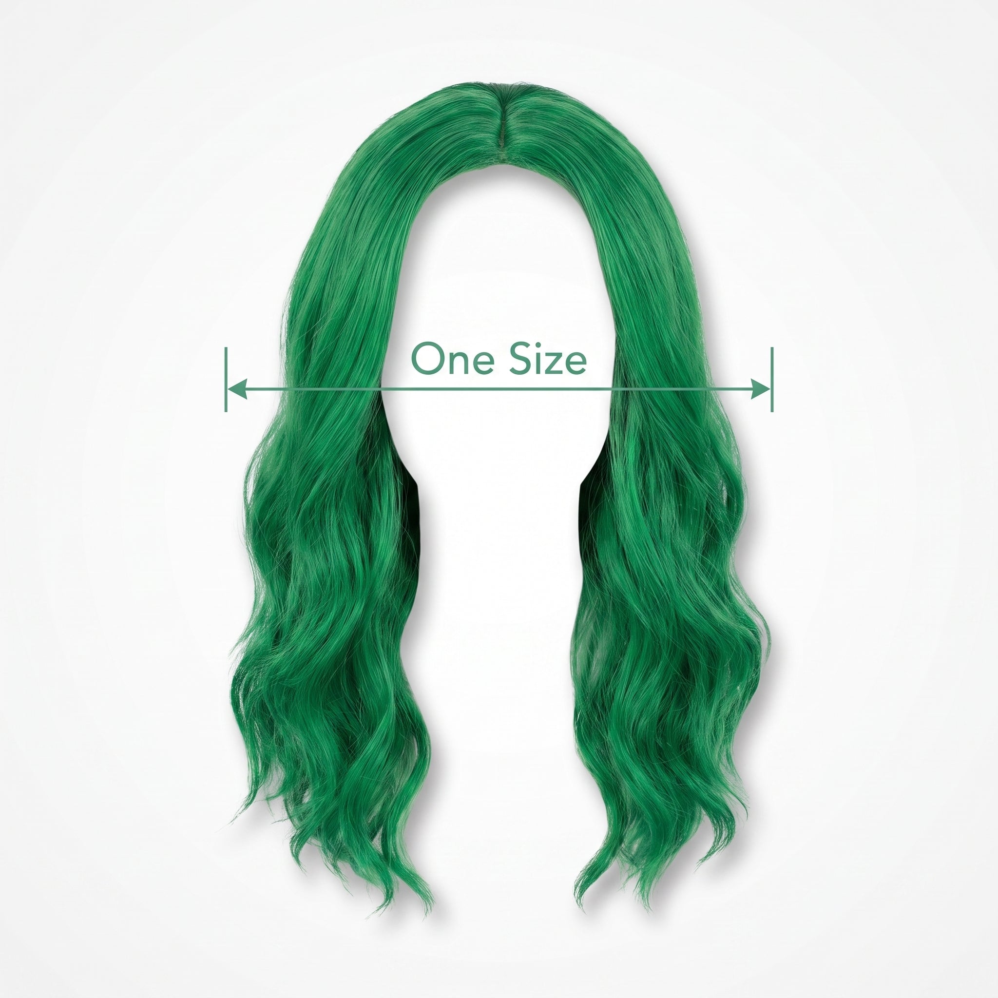 Glamorous Festive Green Team Spirit Wig