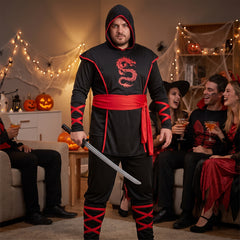 Ninja Assassin Men's Plus XXL Halloween Costume