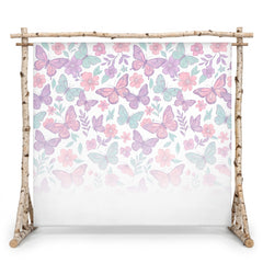 Butterfly Flutter Canvas Backdrop for Weddings and Parties