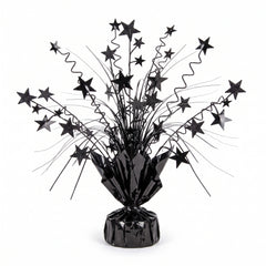 12-Inch Black Foil Star Spray Centerpiece