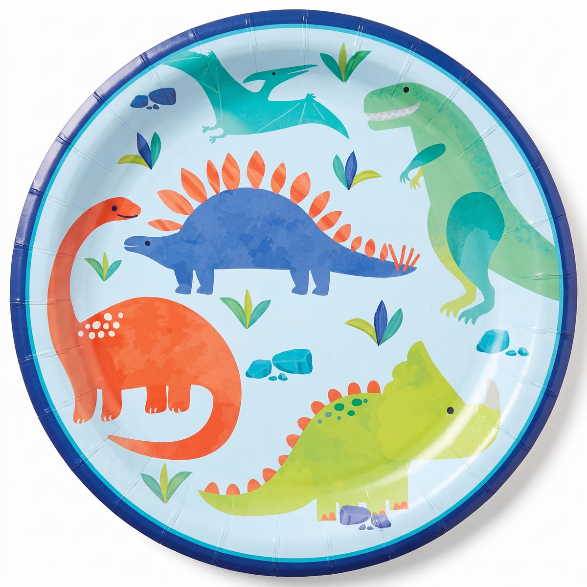 Dino Adventure 8.5" Round Paper Plates - 8 Count