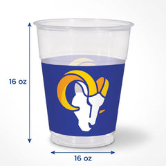 Los Angeles Rams 16oz Plastic Cups - 25 Pack