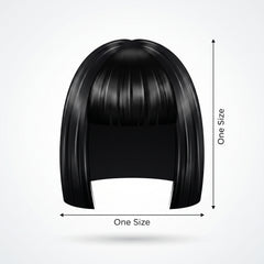 Sleek Blunt Bob Hair Wig - Black, One Size