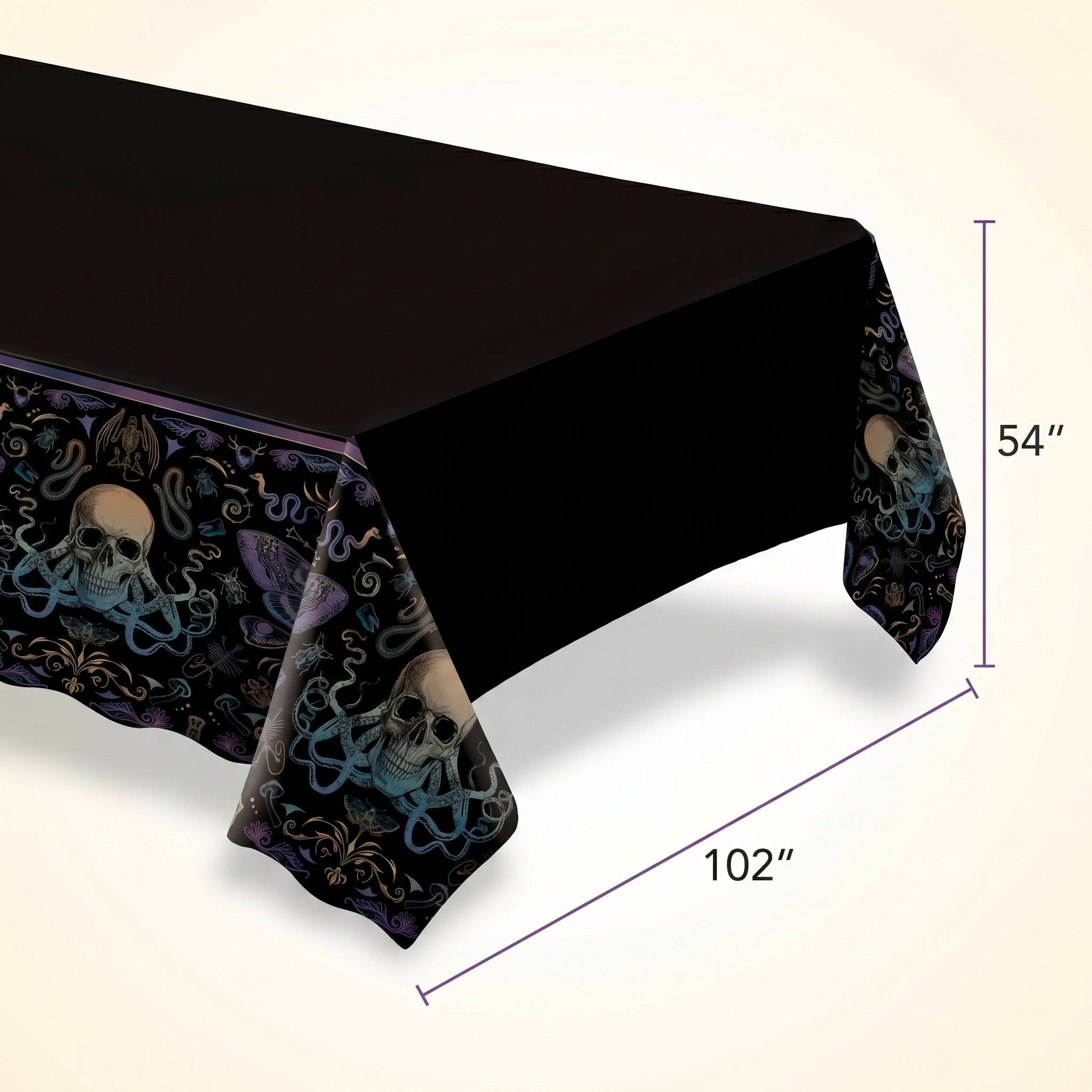 Dark Academia Halloween Plastic Tablecover