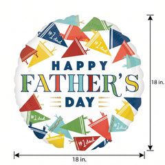 Happy Father's Day Varsity Foil Balloon