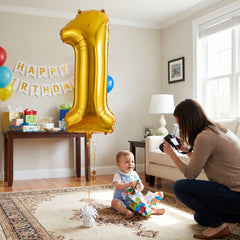 50-Inch Gold Number 1 Foil Balloon
