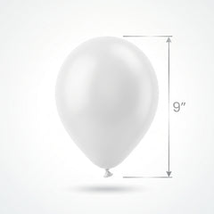 Classic White Latex Balloons, 9-Inch, 20-Pack