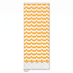 Chevron Waterproof Wristbands - Orange, 500 Count