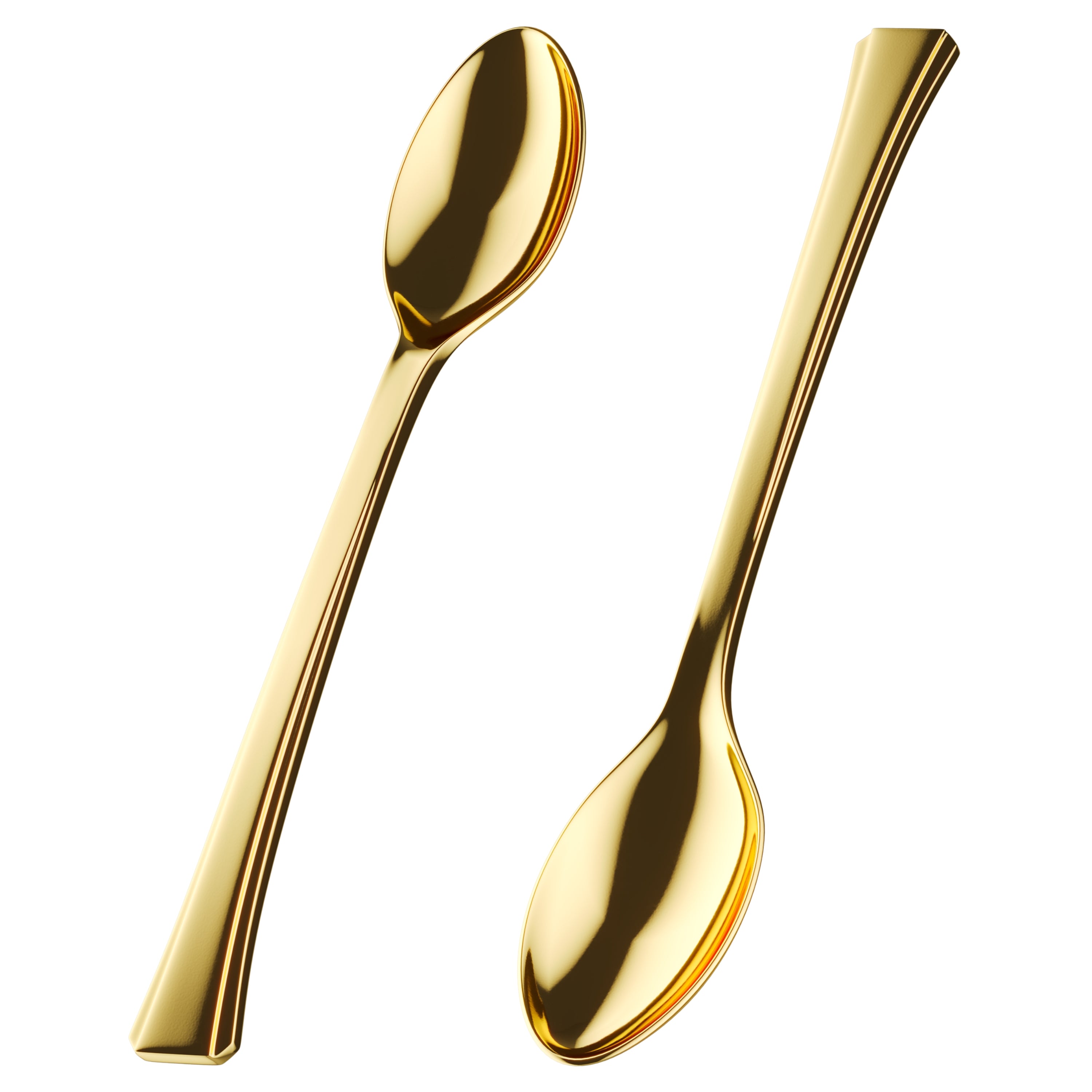 Exquisite Classic Gold Plastic Tasting Spoons 100 Count