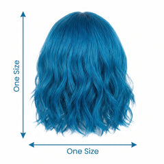 Vibrant Marine Blue Body Wave Wig