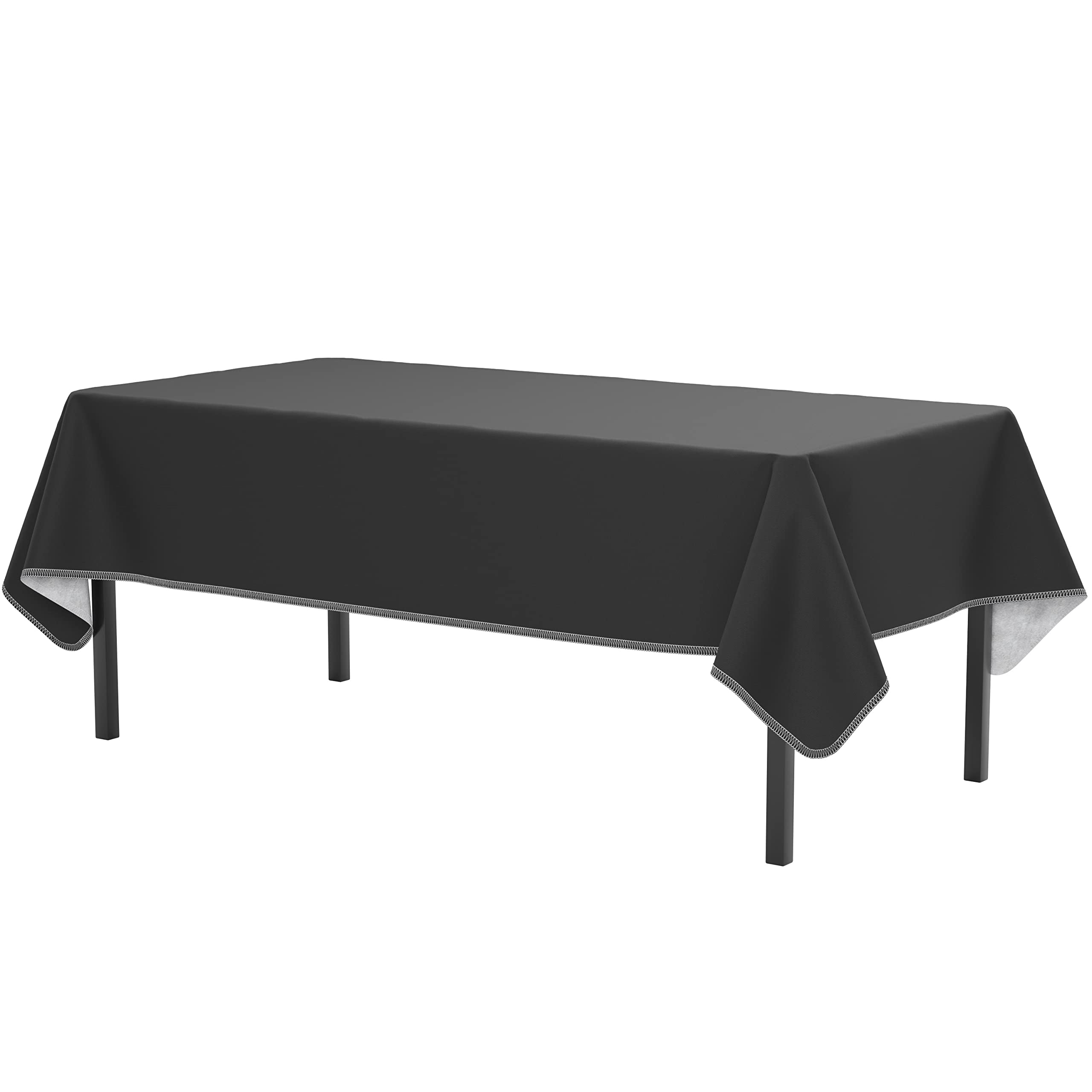 Black Flannel Backed Table Cover 54 In. x 108 In.