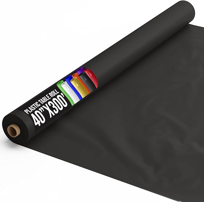 40 In. x 300 Ft. Premium Black Table Roll