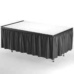 Black Plastic Table Skirt