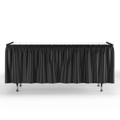 Black Plastic Table Skirt