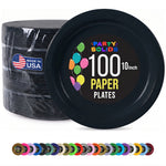10 in. Black Paper Plates | 100 Count