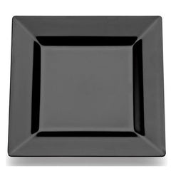 10.75 In. Black Square Plates | 10 Count