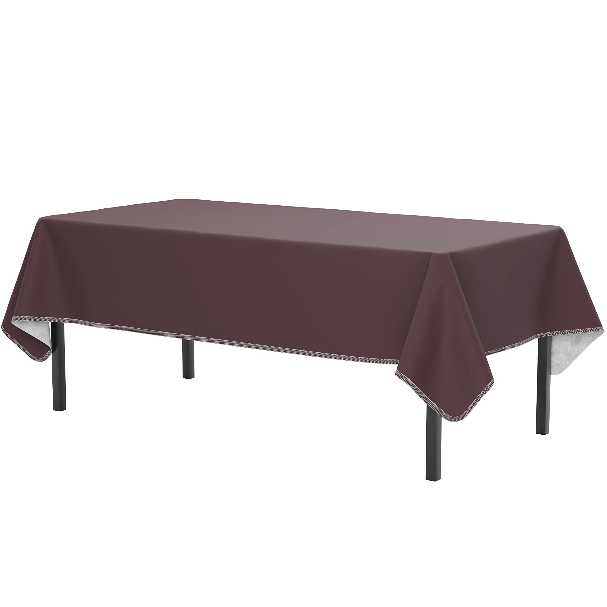 Brown Flannel Backed Table Cover 54 In. x 108 In.