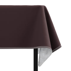 Brown Flannel Backed Table Cover 70 In. Round