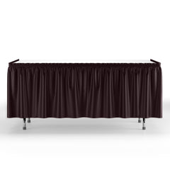 Brown Plastic Table Skirt | 6 Pack