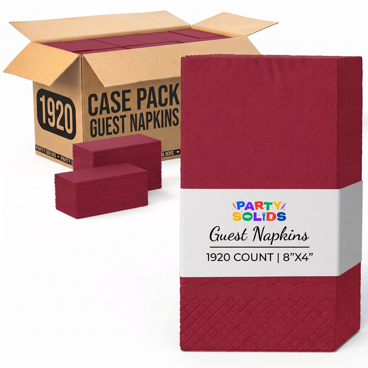 Burgundy Guest Towel Napkins | 1920 Count Case