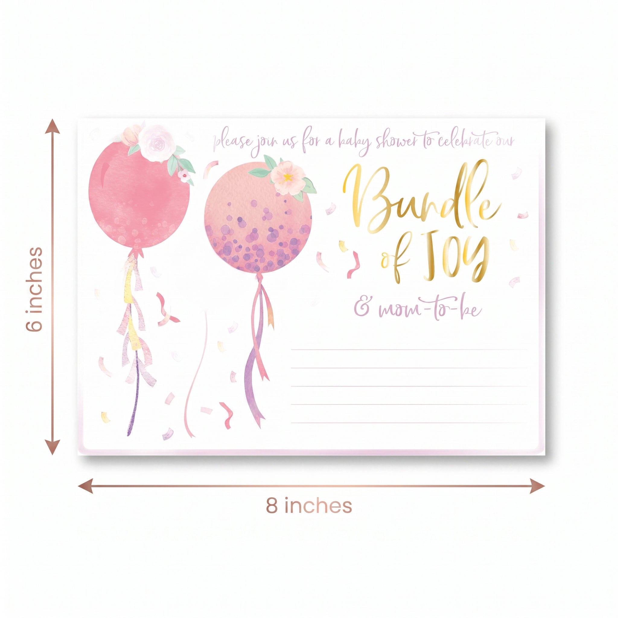 "It's a Girl" Deluxe Baby Shower Invitation