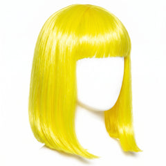 Vibrant Yellow Long Bob Wig