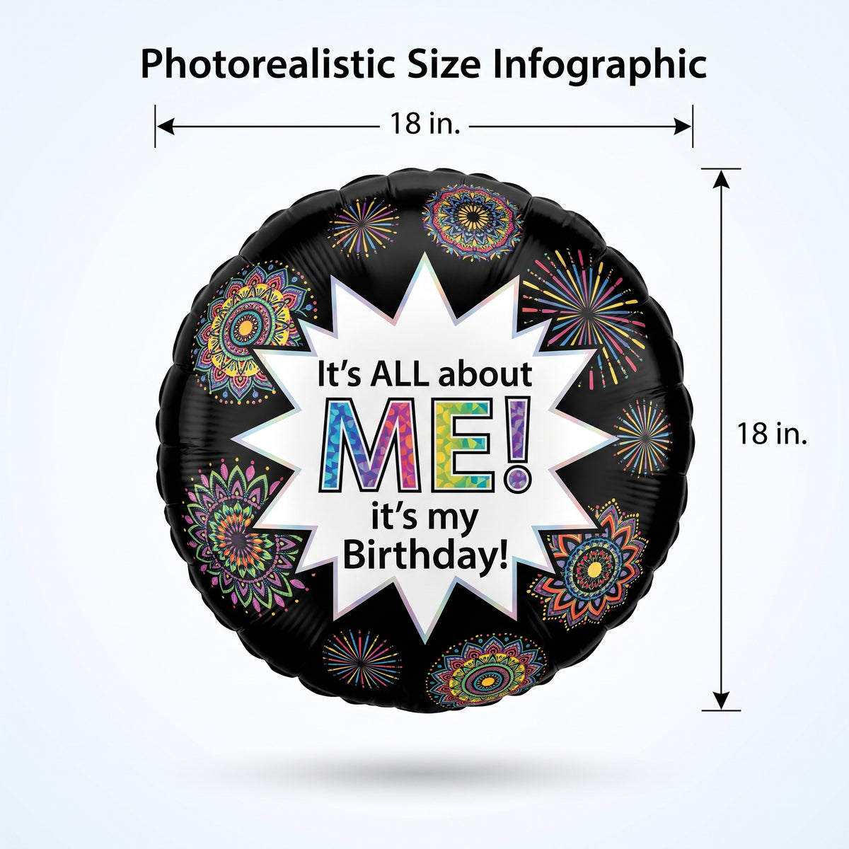 It's All About Me Birthday Foil Balloon - 18 inch