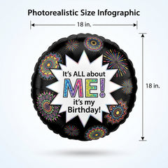 It's All About Me Birthday Foil Balloon - 18 inch