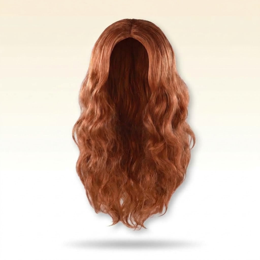 Vibrant Red Long Wavy Wig - Perfect Costume Accessory