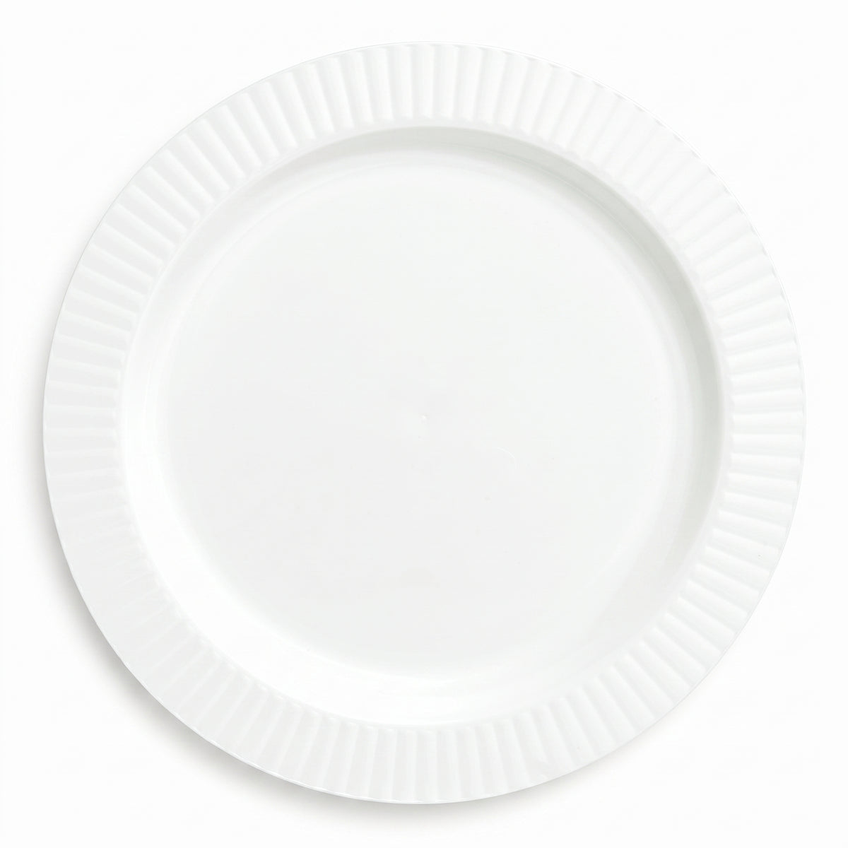 White Premium Plastic Dinner Plates - 10.25 Inches, 16 Pack