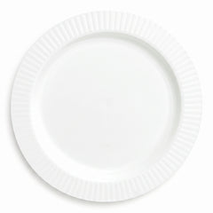 White Premium Plastic Dinner Plates - 10.25 Inches, 16 Pack