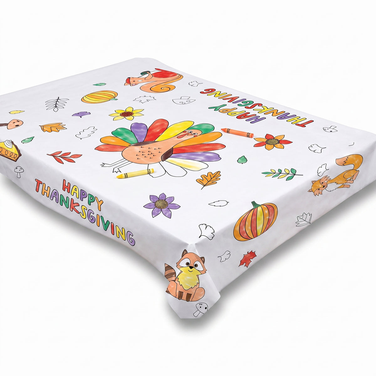Thanksgiving Color-In Paper Table Cover