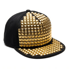 Gold Studded Hip Hop Baseball Hat - Funky Costume Accessory