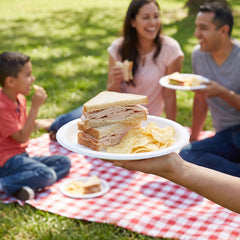 White 8.5" Round Paper Plates - Everyday Essentials