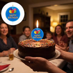 Rainbow Celebration Happy Birthday Candle