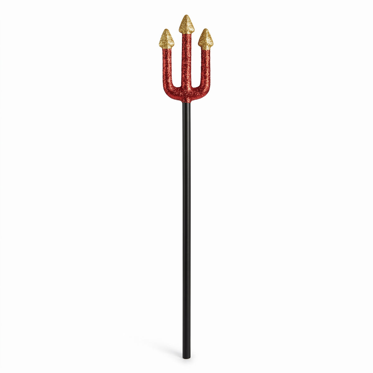 Glitter Devil Pitchfork Costume Accessory, Red/Gold, 23-Inch