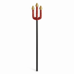 Glitter Devil Pitchfork Costume Accessory, Red/Gold, 23-Inch