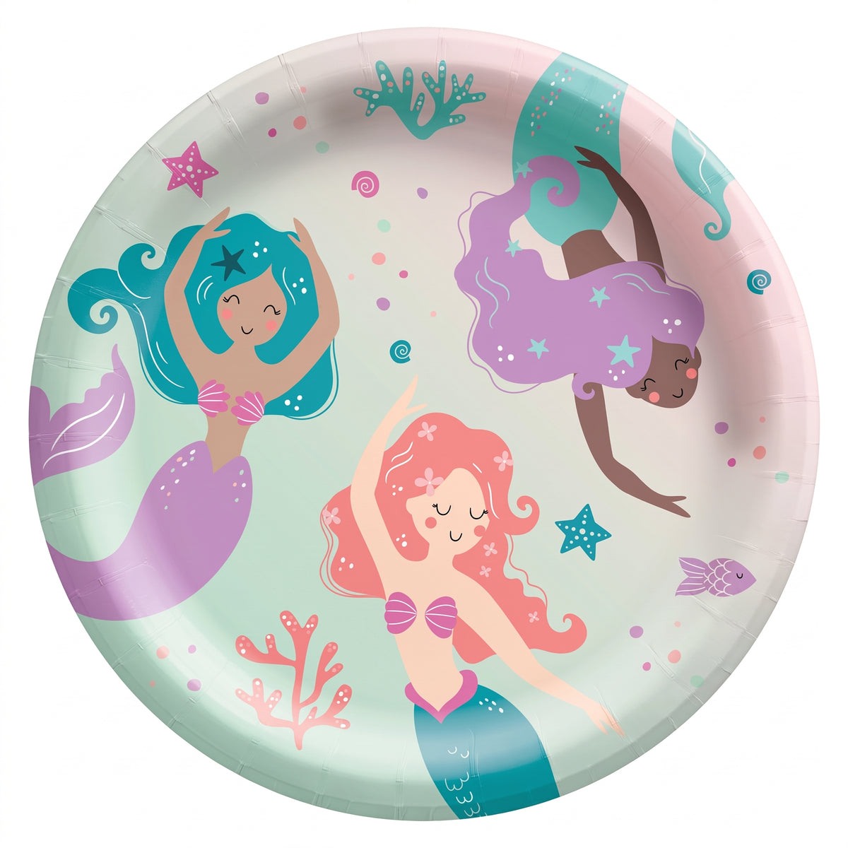 Magical Mermaid Party Plates - 6.75" (8 Count)