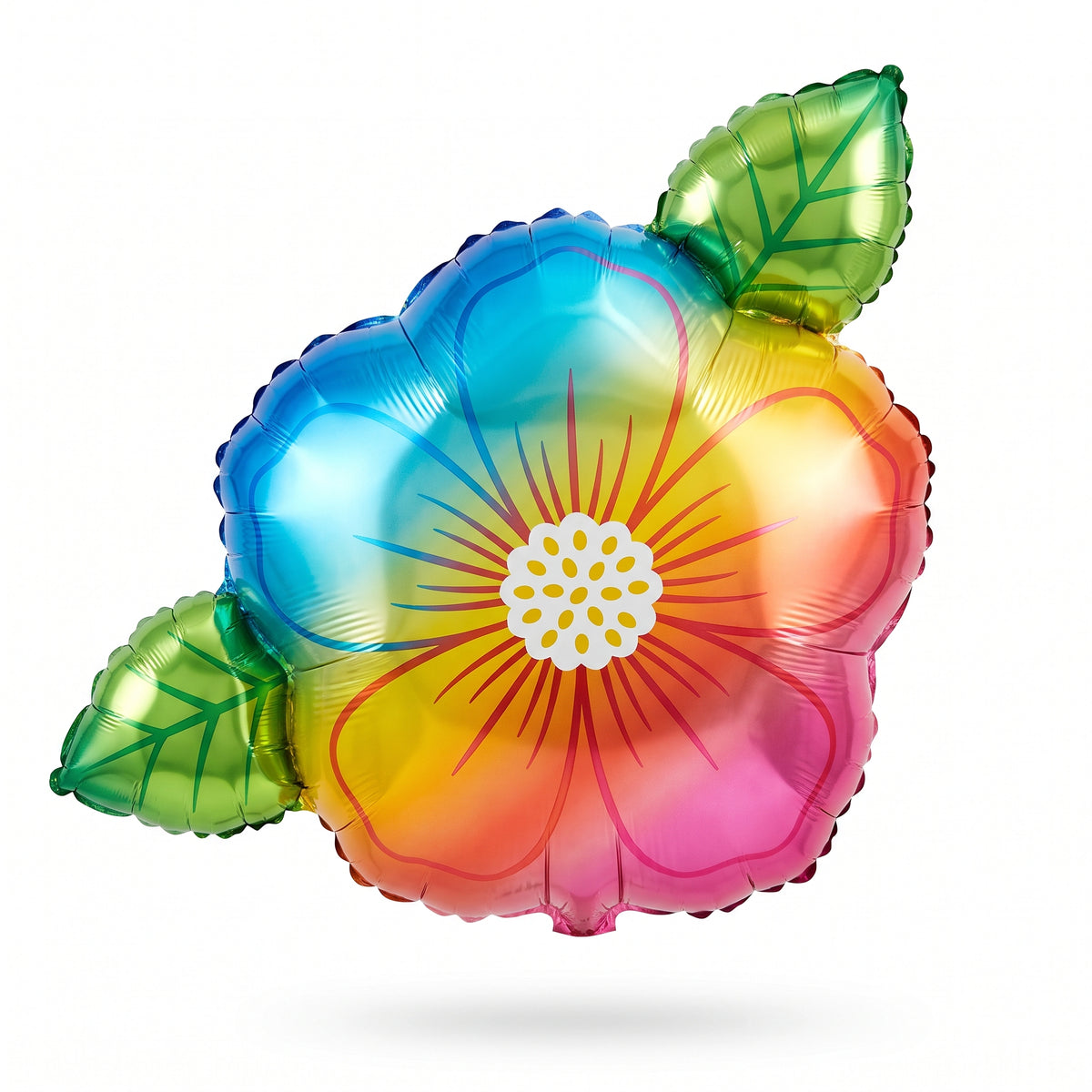 Iridescent Flower-Shaped Metallic Balloon
