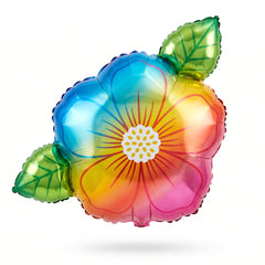 Iridescent Flower-Shaped Metallic Balloon
