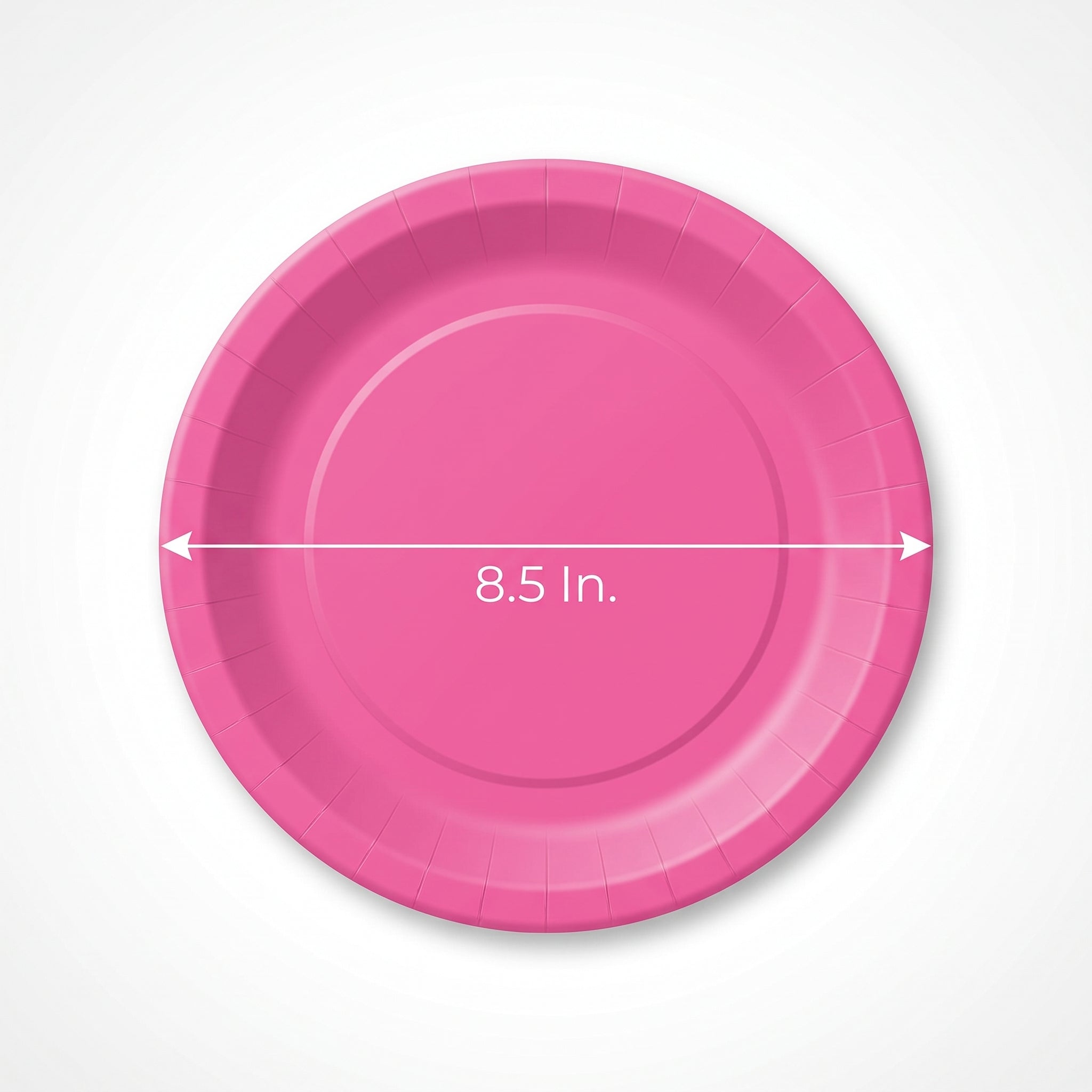 Bright Pink Paper 9" Plates - 20 Count