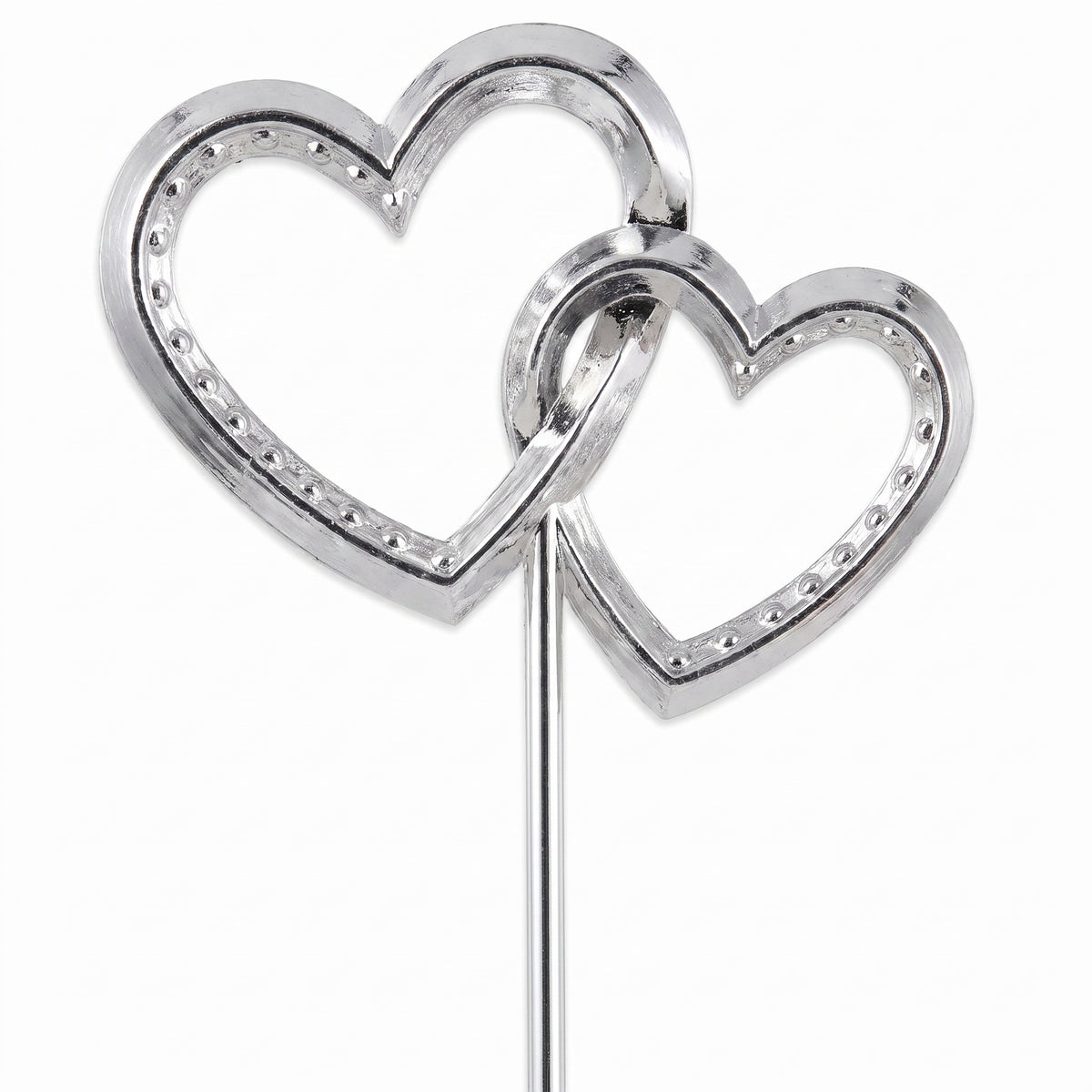Electroplated Heart Cake Picks for Weddings