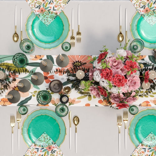 Mint/Gold Petal Plates | Combo Pack 20/20