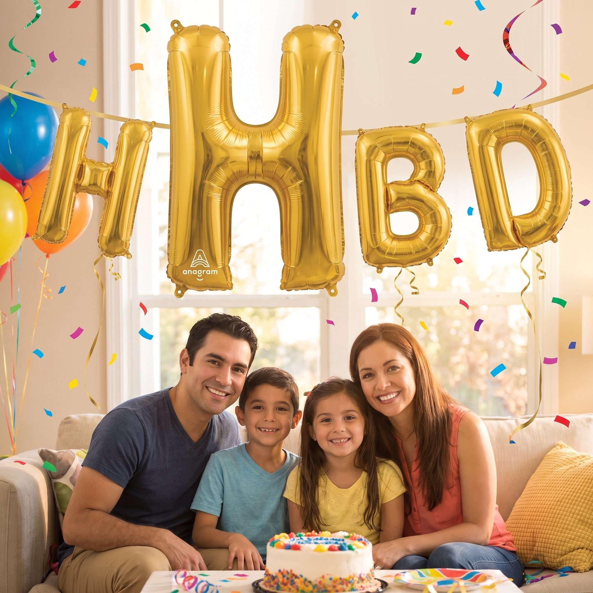 Gold Foil Letter "H" Balloon - Metallic Party Decor